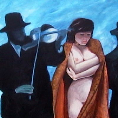 In Begleitung    2001   Acryl-Lwd 100x160cm-2