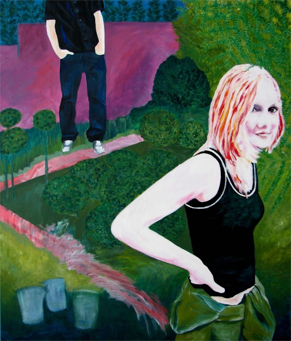 Albizia julibrissin, 2005  Acryl-Lwd 140x120cm-3