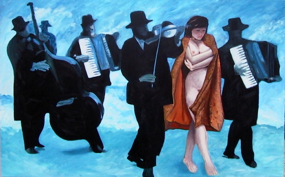 In Begleitung 2001 Acryl-Lwd 100x160cm-3