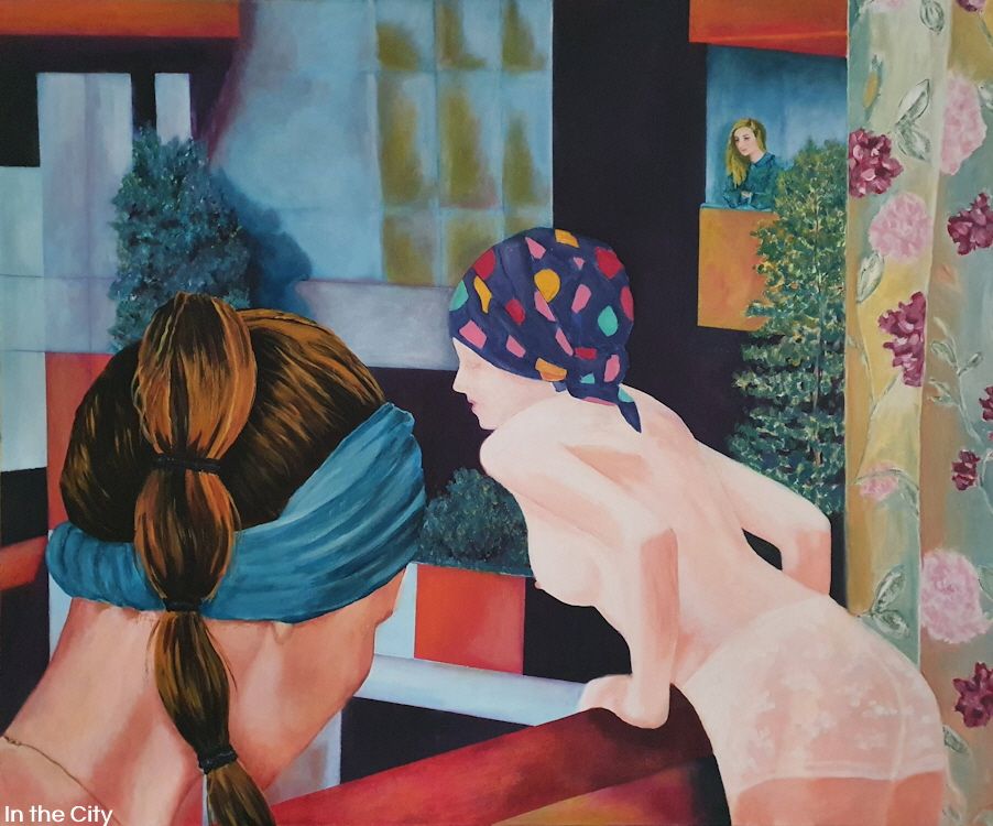 In the city, 2021, Acryl auf Lwd, 100x120cm