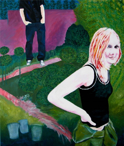 Albizia julibrissin, 2005  Acryl-Lwd 140x120cm