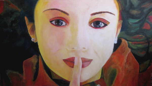 Konversation I 2011 Acryl-Lwd  100 x 180 cm