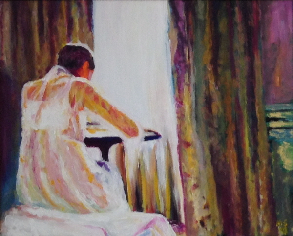 Lesende 2012 OeL-Lwd 40 x 50 cm