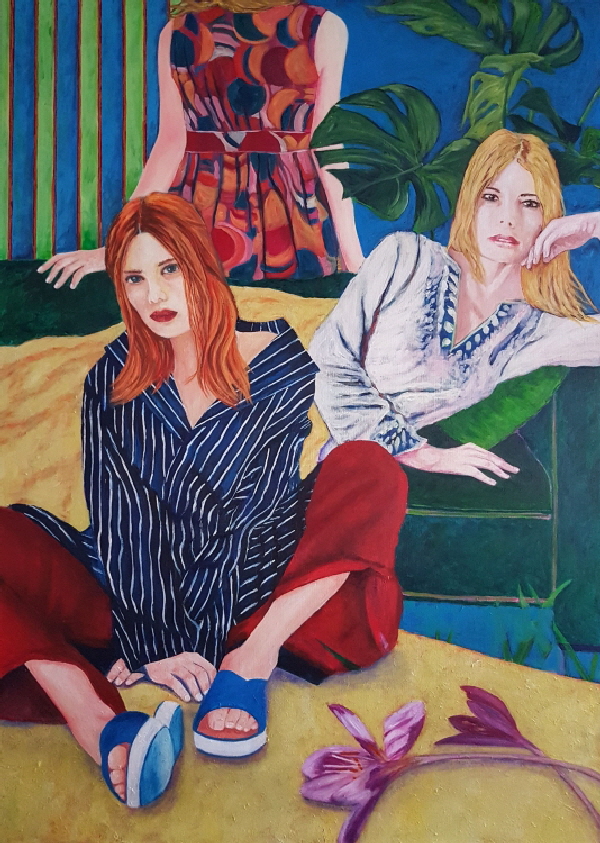Herbst-Zeitlose, 2018 Acryl auf Lwd140x100cm